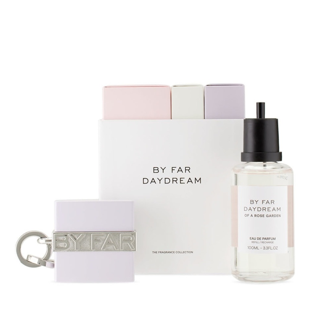 BY FAR Daydream of a Rose Garden Fragrance Set in Purple and Silver, NEW